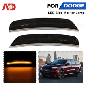 2X For 21-2024 Dodge Durango Amber LED Front Bumper Side Marker Light 68476818AA - Foto 1 di 16