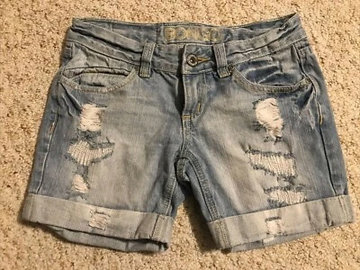Pantalones Cortos Denim Bongo Distressed Junior Puños Dobladillo Bolsillos Talla 1 Foto 1 de 4