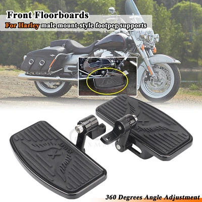 estriberas delanteras negras de EE. UU. para Harley Dyna Wide/Super Glide Sportster Foto 1 de 4