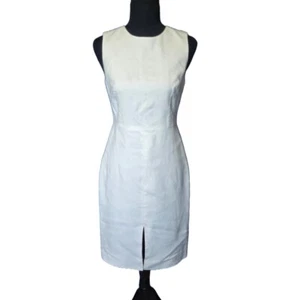 J.Crew Ivory Sheath Dress 4P Linen Blend Preppy Office Career Work Summer NWT - Picture 1 of 6