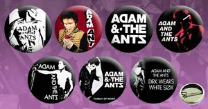 Adam & the Ants- Lot of 7 pins (Bauhaus, Blondie, Smiths, Wire, Buzzcocks) - Imagen 1 de 1