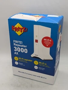 AVM Fritz Repeater 3000 AX UK WiFi 6 mesh przedłużacz zasięgu trójzakresowy 2x gigabit LAN - Zdjęcie 1 z 18
