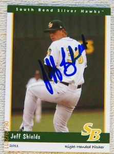 Arizona Diamondbacks Jeff Shields Signed 2011 South Bend Silver Hawks Card Auto - Imagen 1 de 1