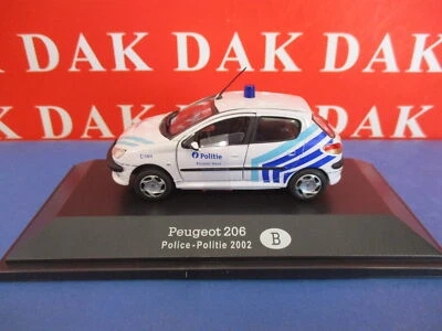 Die cast 1/43 Modellino Auto Polizia Police Peugeot 206 Belgium 2002 - Immagine 1 di 4