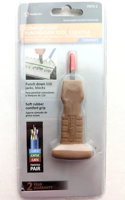 Southwire Punchdown Tool 110-Style PDTC-1 Comfort Grip Computer Network Supplies - Image 1 of 4