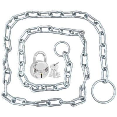  Heavy Metal Lock Chain with 40mm Lock for Multipurpose Uses - Image 1 of 4
