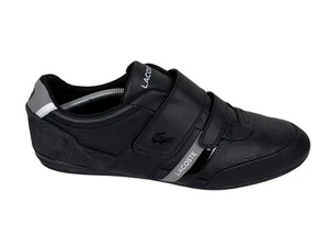 Lacoste Misano Strap Black Leather & Suede Sneakers Shoes Mens US 13 Casual - Picture 1 of 9