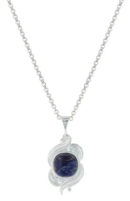 Montana Silversmiths Necklace Women 19" Dark Blue Sodalite - Image 1 of 3