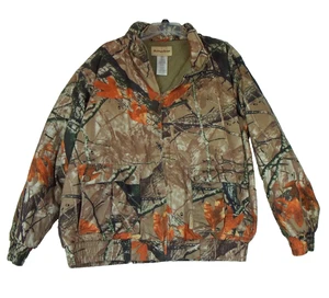 Vintage 90s Outfitters Ridge Fusion 3D Leaf Camo Bomber Jacket Size L -no Hood - Picture 1 of 6