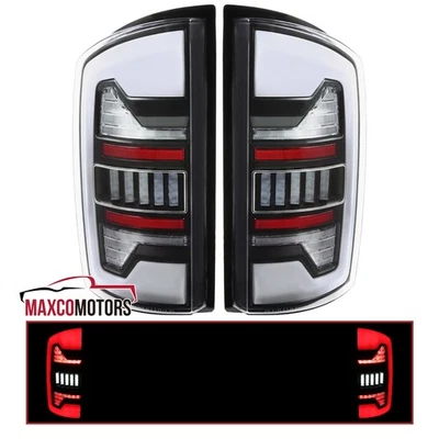 Black LED Tail Lights Fits 2002-2006 Dodge Ram 1500 2500 3500 Pickup Lamps LH+RH — 第 1/4 张图片