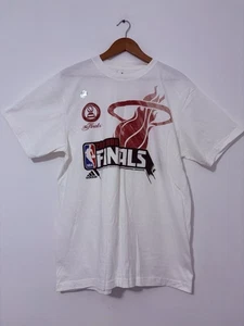 Miami Heat T-Shirt Large White NBA Finals 2011 Lebron Adidas - Picture 1 of 6