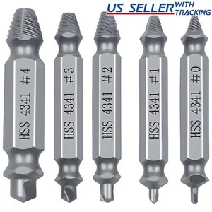 Screw Extractor Set of 5 Remove Stripped Screws with Ease, Save Time and Effort - Picture 1 of 6