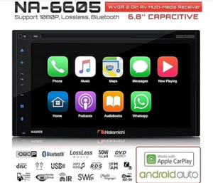 Nakamichi NA6605 6.8" DVD/Media Touchscreen Receiver w/ Apple Carplay & Android - Picture 1 of 8