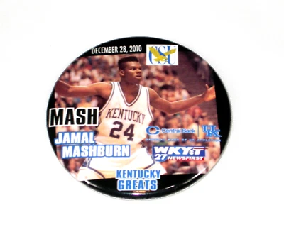 Vtg UK Kentucky Wildcats Basketball Jamal Mashburn #24 Button Pinback HTF - Image 1 of 4