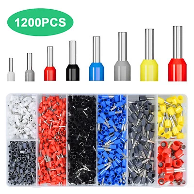 AFELD ELEKTRO Aderendhülsen Set isoliert Kabel Endhülsen 1200 Stück Sortiment 0,5mm-10mm²