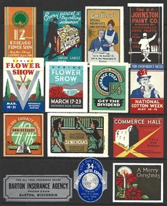 VEREINIGTE STAATEN ASCHENPUTTEL / POSTERMARKEN X 14 POSTFRISCH - Bild 1 von 1