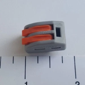 10 PCS, 222 REUSABLE TERMINAL BLOCK LEVER HOME WIRE CONNECTOR- 2 WAY - Picture 1 of 5