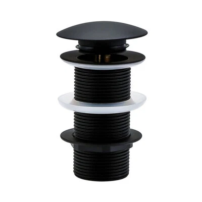 Pop-Up Ventil 1 1/4" für Waschbecken schwarz ohne Überlauf 120mm wohnfreuden