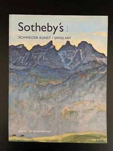 Sotheby's Auktionskatalog: Swiss Art 27. November 2007, Zürich - Bild 1 von 1