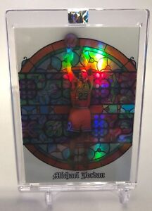Michael Jordan Legacy Stained Glass Refractor Iconic Purple White #MJ-1