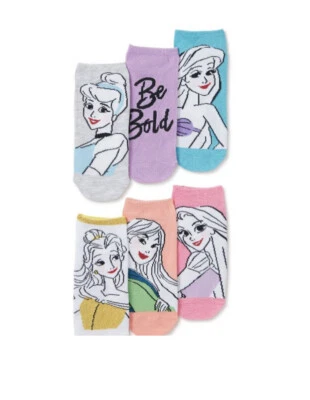 Lote de 6 calcetines tobilleros princesa Disney para mujer talla 6-9 varios colores Foto 1 de 2