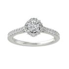 088Ct Diamond Engagment Ring Sz 7 For Women Sterling Silver Clarity I2i3