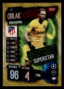 2019-20 Topps UCL Match Attax Extra Shutout Superstar Jan Oblak #SO5 - Picture 1 of 2