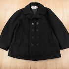 SCHOTT NYC US 740N Pea Jacket double breasted peacoat sz 48 vtg 80s 90s usa made