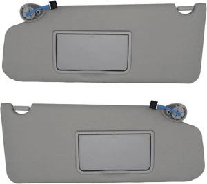 Pair Gray Side Sun Visor w/ Light for Honda Pilot 2009-2015 LH RH83280-SZA-A01ZA - Picture 1 of 7