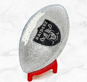 Bling Oakland Raiders Football AUSTRIAN CRYSTAL Full Game Size NFL Bedazzled - Bild 1 von 5