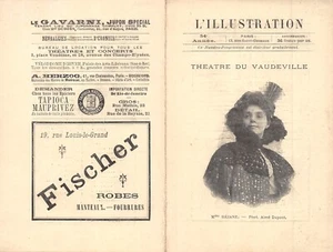 STAR Theatre of / The Vaudeville Mademoiselle Rejane Photo André Dupont 1896 - Bild 1 von 2