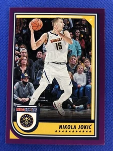 2022-23 #187 Nikola Jokic Panini Hoops Basketball Purple Parallel - Picture 1 of 2