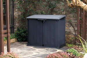 Keter Store Out NOVA Garden Storage Box Outdoor Waterproof Bin XL Store Black - Picture 1 of 12