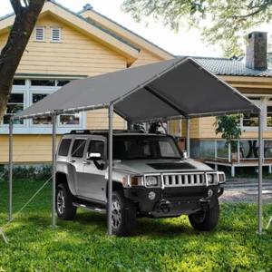 10×20 Carports, Portable Garage Carport with Heavy Duty Frame & Waterproof - Picture 1 of 6