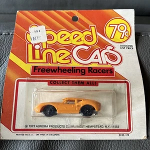 Aurora Vintage HO Speed Line Coche Naranja Lola GT Caja de Puros En Tarjeta RARO 1973 - Imagen 1 de 9