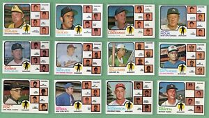 1973 Topps Baseball ~ Complete 24 Card set of Managers ~ NM/MT ~ W/ High Numbers