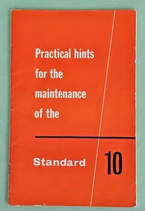 Practical Hints For The Maintenance Of The Standard 10 Saloon Estate 1st Edition - Picture 1 of 10