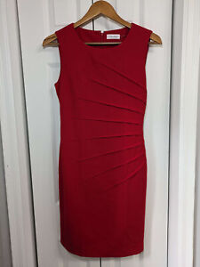Calvin Klein NWT Women's Size 4P Petite Red Dress