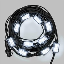 CATENA STROBO 10LED PROLUNGABILI LUCE FREDDA FLASH DA ESTERNO DECORAZIONE NATALE