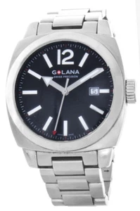 Golana Men's Aero Pro 100 Black Dial Stainless Steel Strap Watch G0161 - Picture 1 of 2