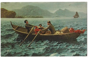 THE HELPING HAND By Hans Dahl Art Haussner's  Baltimore Maryland MD Postcard - Picture 1 of 2