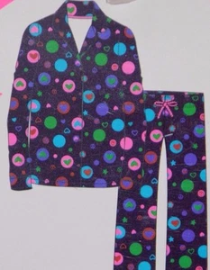 Girls Flannel Pajamas PS AEROPOSTALE 2-Piece Heart Print KIDS PS4U Size 4 - Picture 1 of 3
