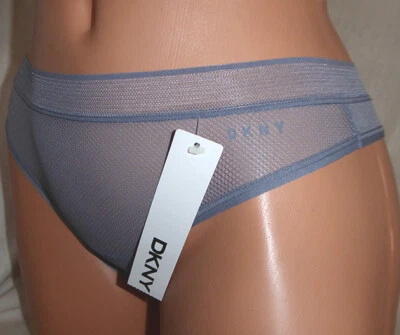 NWT DKNY S mesh soft Thong Panty gray smooth - Image 1 of 4