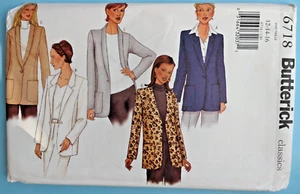 Butterick 6718 Classic Misses/Misses Petite Blazer Jacket Vintage Pattern 12-16 - Picture 1 of 2