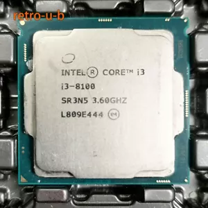 8th Gen Intel Core i3-8100 LGA-1151 CPU SR3N5 3.60GHz Quad-Core Desktop 65W - Picture 1 of 1