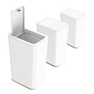 3 Pack 1.8 Gallon Small Trash Can with Lid, Bathroom Garbage Can with Pop-Up ... - Picture 1 of 6
