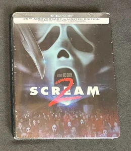 SCREAM 2 Steelbook (1997, 4K UHD + Blu-ray – Paramount) 25th Anniversary NEW - Picture 1 of 2