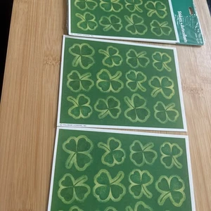 Pegatinas trébol trébol sello de colección día de San Patricio empanada verde suerte 3 hojas - Imagen 1 de 7