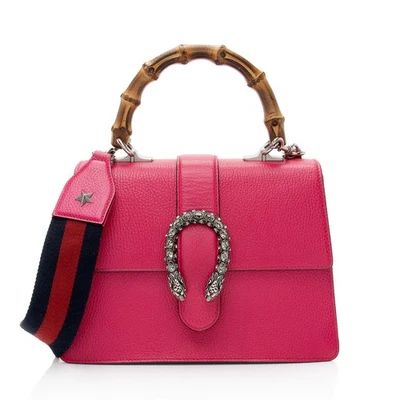 Gucci Cuero Cristal Bambú Dioniso Mango Superior Medio Foto 1 de 4