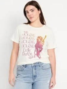 NWOT Old Navy Dolly Parton Graphic Tee Jolene Womens L Cotton Country Soft  - Picture 1 of 1